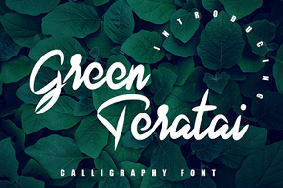 Green Teratai Font Poster 1