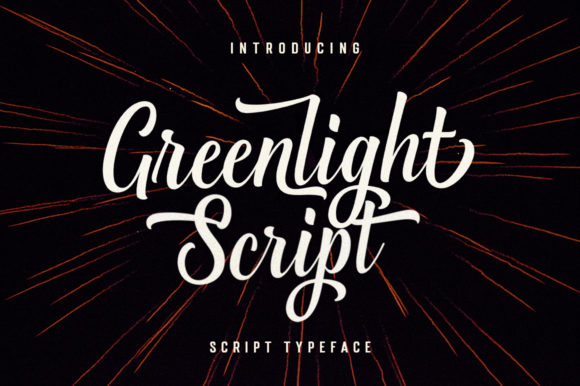 Greenlight Script Font Poster 1