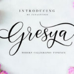 Gresya Script Font Poster 1