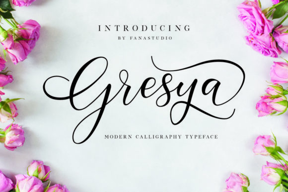 Gresya Script Font Poster 1