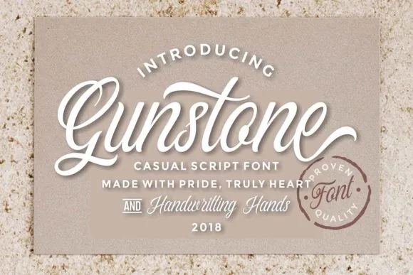 Gunstone Script Font Gunstone Script Font Poster 1