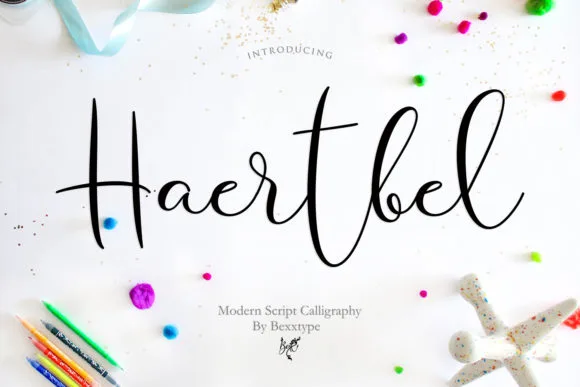 Haertbel Script Font Poster 1