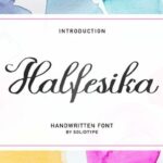 Halfesika Script Font Poster 1