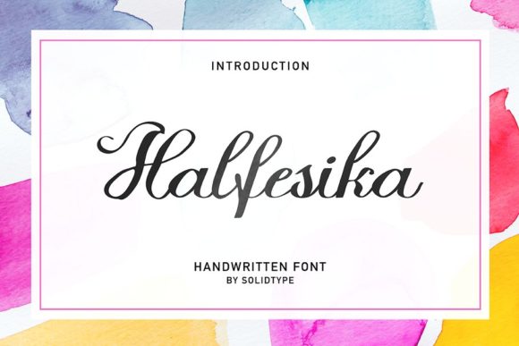 Halfesika Script Font Poster 1