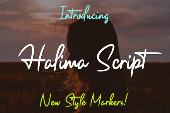 Halima Script Font Poster 1