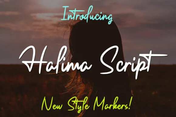 Halima Script Font Halima Script Font Poster 1