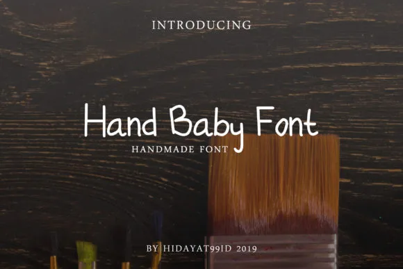 Hand Baby Font Hand Baby Font Poster 1