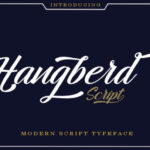 Hangberd Script Font Poster 1