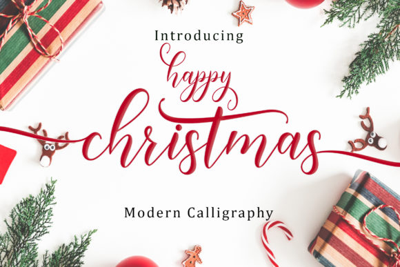 Happy Christmas Script Font Poster 1