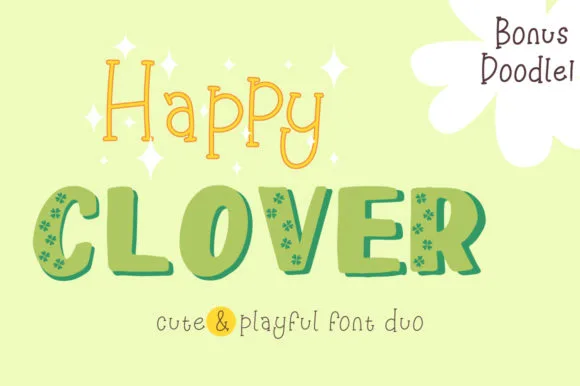 Happy Clover Family Font Happy Clover Family Font Poster 1