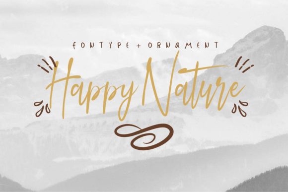 Happy Nature Font Poster 1