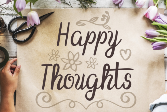 Happy Thoughts Font Poster 1