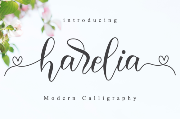 Harelia Script Font Harelia Script Font Poster 1