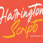 Harringtone Script Font Poster 1