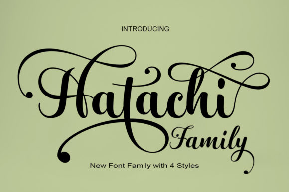 Hatachi Family Font Poster 1