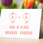Heart Monogram Font Poster 3