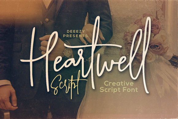 Heartwell Script Font Poster 1
