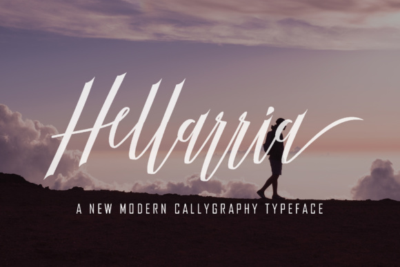 Hellarria Script Font Poster 1