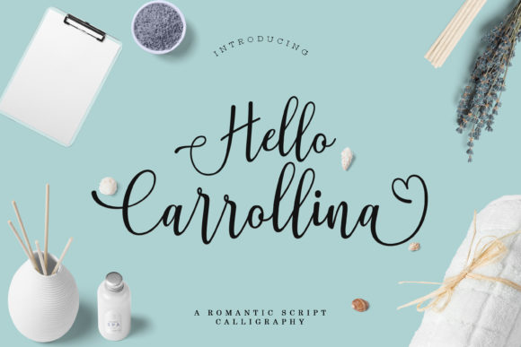 Hello Carrollina Font Poster 1