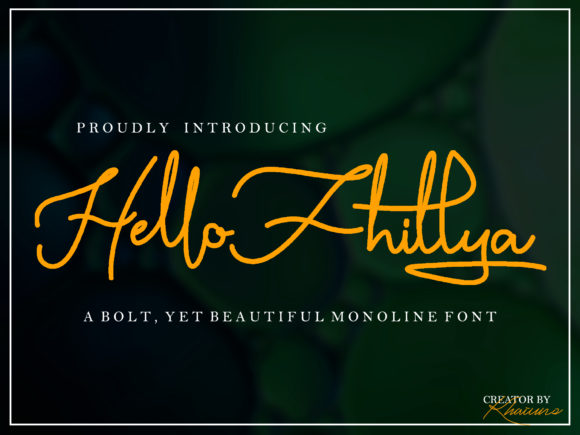 Hello Fhillya Font Poster 1
