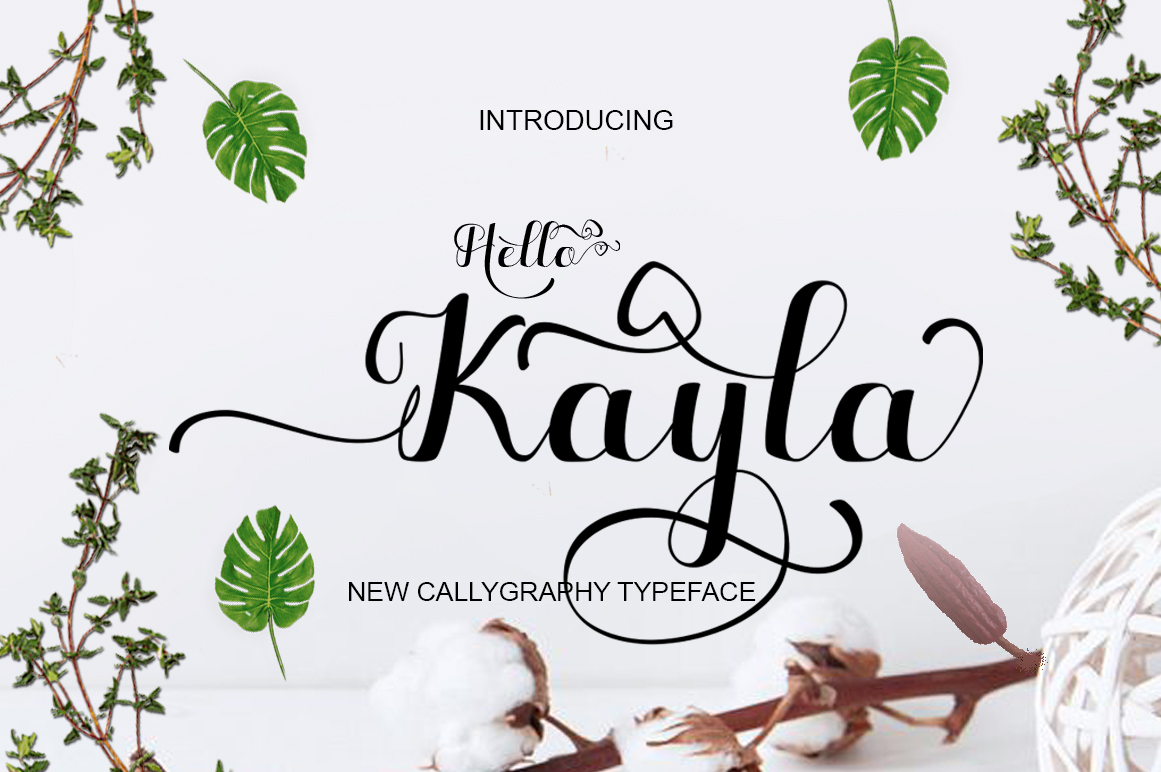 Hello Kayla Font Poster 1