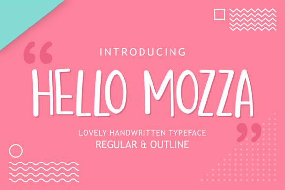 Hello Mozza Font Poster 1