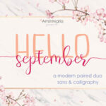 Hello September Font Poster 1