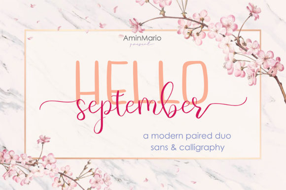 Hello September Font Poster 1