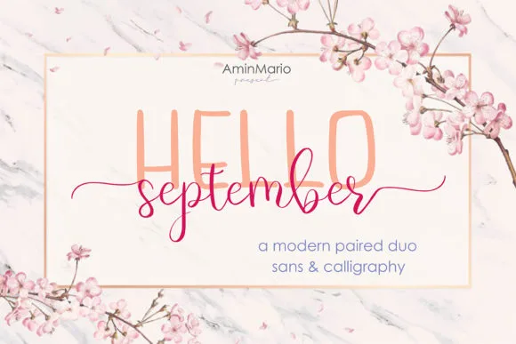 Hello September Font Poster 1