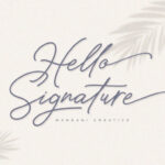 Hello Signature Font Poster 1