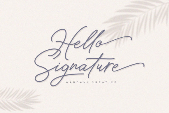 Hello Signature Font Poster 1