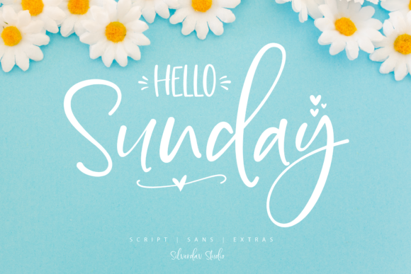 Hello Sunday Font Hello Sunday Font Poster 1