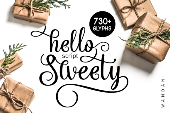 Hello Sweety Font Poster 1