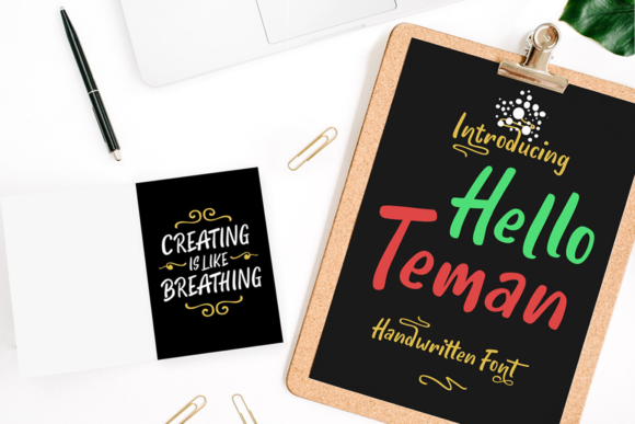 Hello Teman Font Poster 1