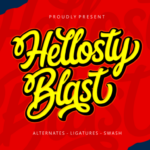 Hellosty Blast Font Poster 1