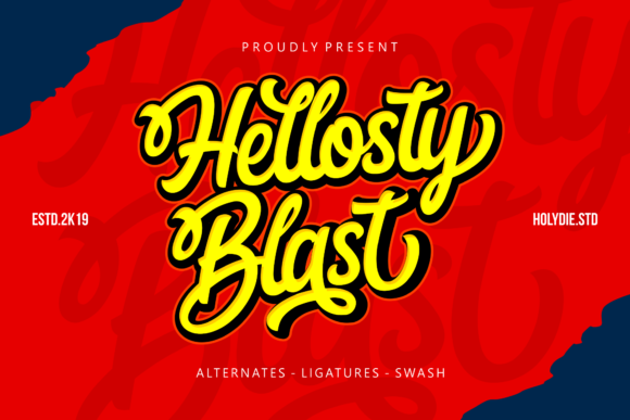 Hellosty Blast Font Poster 1