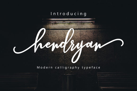 Hendryan Script Font Poster 1