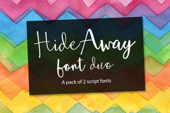 Hide Away Duo Font Poster 1