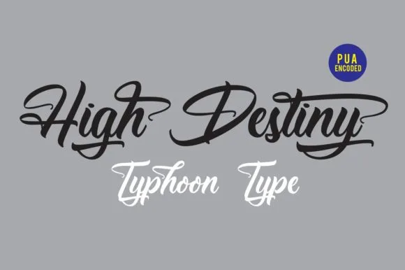 High Destiny Font High Destiny Font Poster 1
