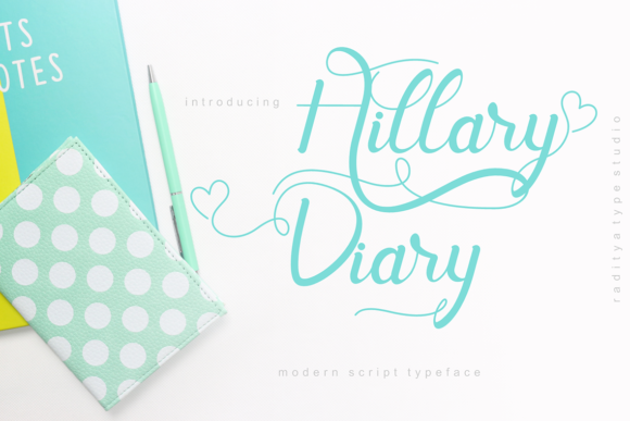 Hillary Diary Font Poster 1
