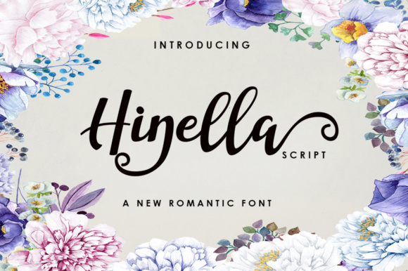 Hinella Script Font Poster 1