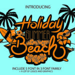 Holiday Summer Beach Font Poster 1