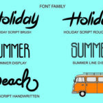 Holiday Summer Beach Font Poster 4