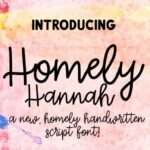 Homely Hannah Font Poster 1