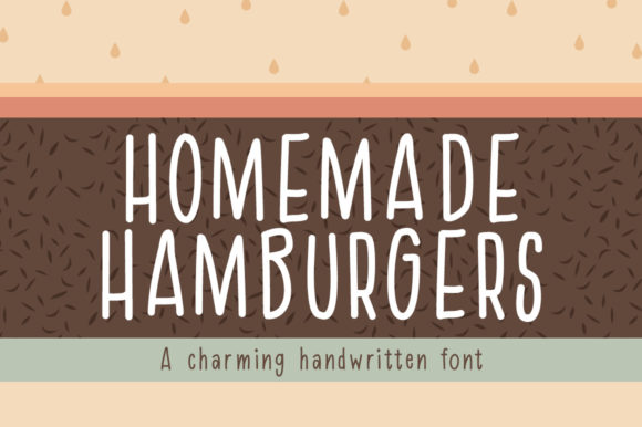 Homemade Hamburgers Font Poster 1