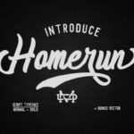 Homerun Script Font Poster 1