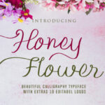 Honey Flower Font Poster 1