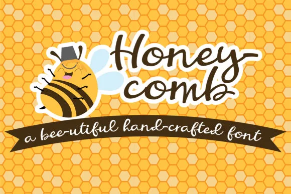Honeycomb Font Honeycomb Font Poster 1