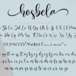 Hosbela Script Font Poster 11