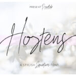 Hostens Signature Font Poster 1